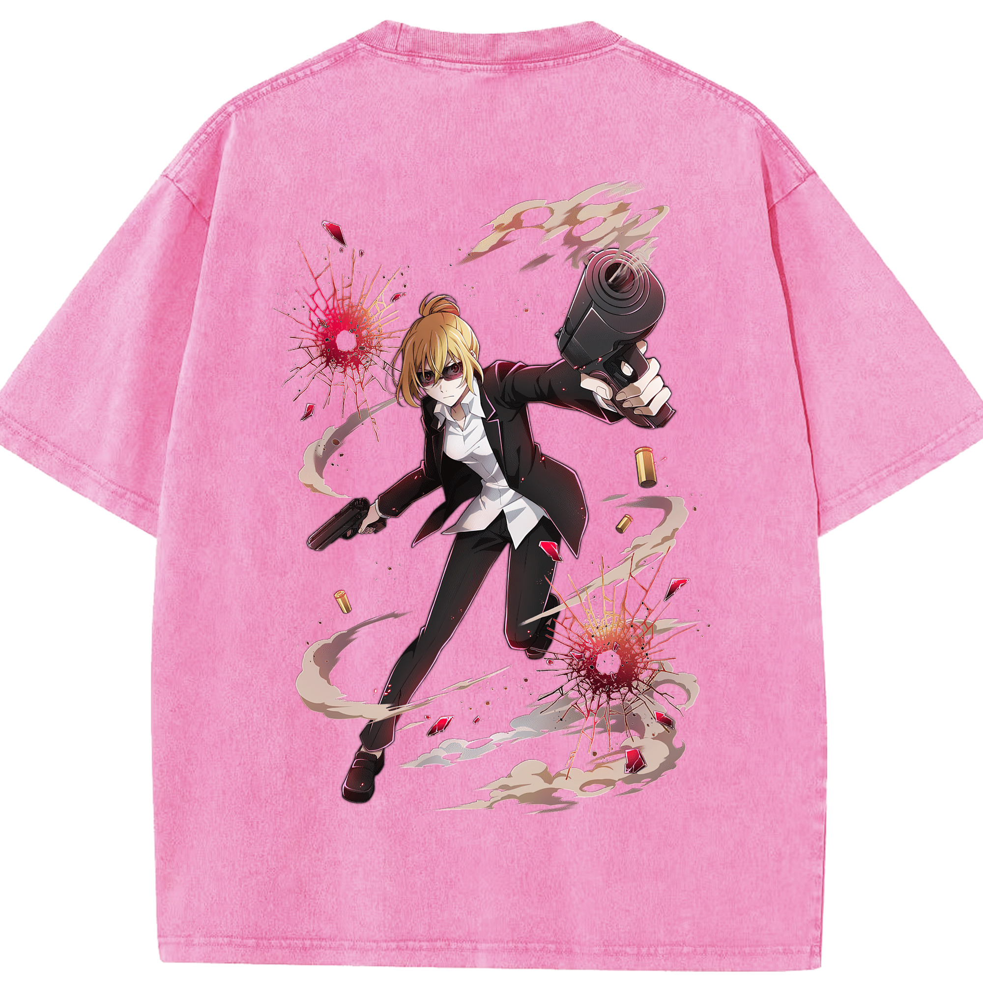 （画像用） 文豪ストレイドッグス Bungo Stray Dogs 綿100% ヴィンテージ風 半袖Tシャツ（背面プリント）